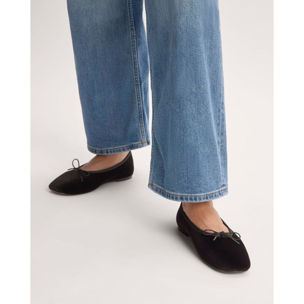 Everlane The Day Ballet Flat in Black Velvet Size 9.5